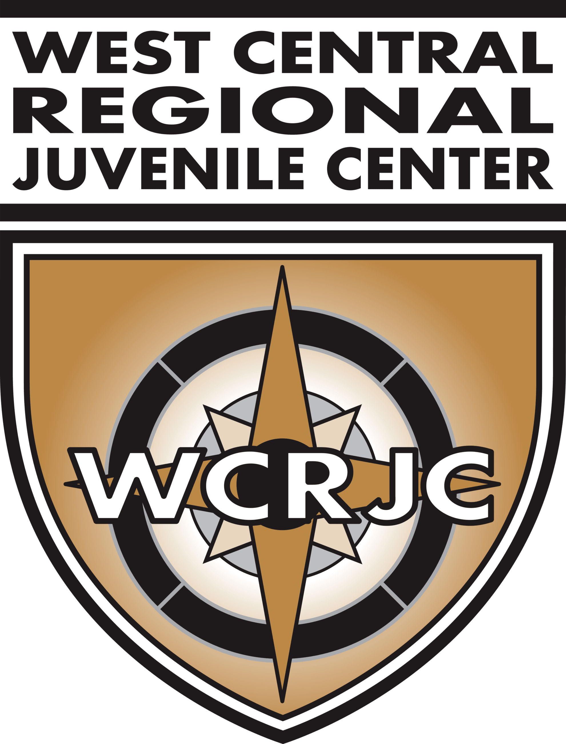 West Center Regional Juvenile Center logo which is in the shape of a badge 
