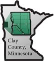 Minnesota Map Showing Clay County